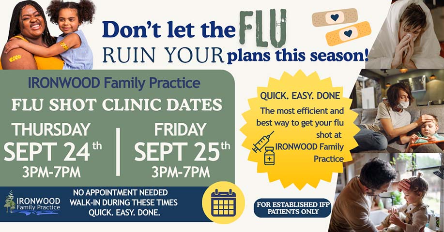 Flu Shots Sept. 24 and Sept. 25