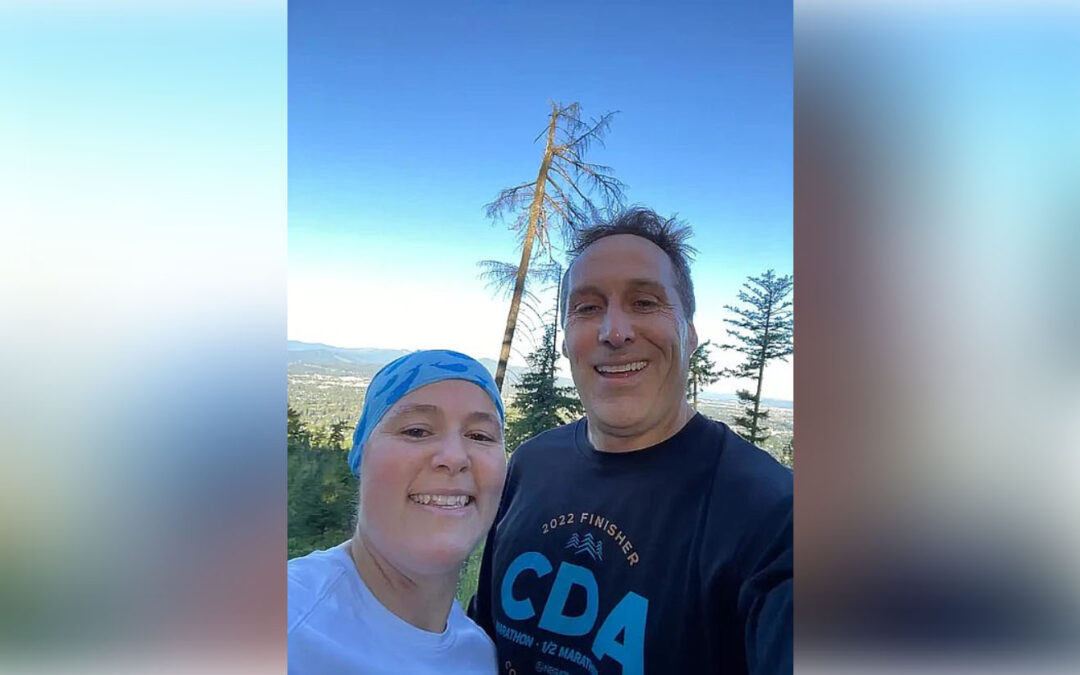 Brandy Anderson and Dr. Geoff Emry on top of Canfield Mountain